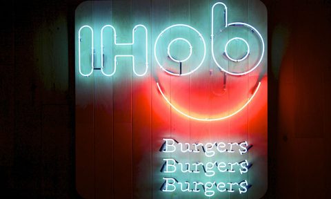 ihob burgers sign