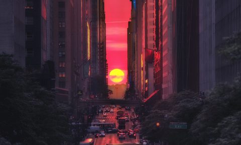 new york city manhattanhenge getty images