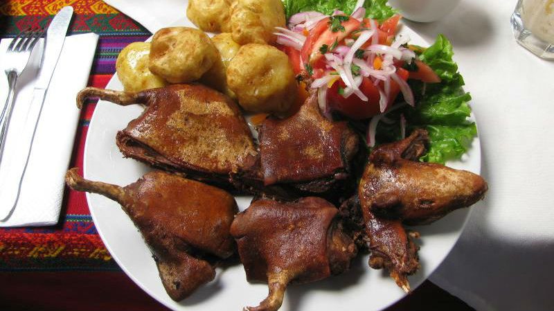 peru guinea pig cuy potato