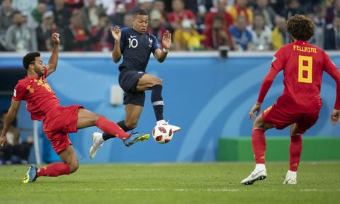 2018 World Cup Kylian Mbappe France Belgium