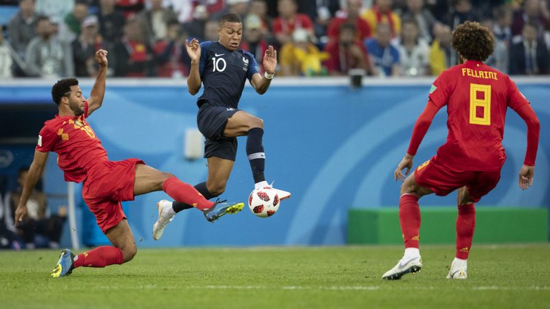2018 World Cup Kylian Mbappe France Belgium