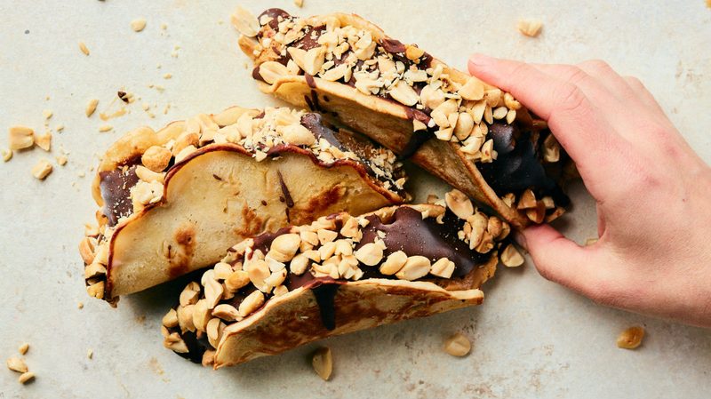 chocolate taco recipe plated