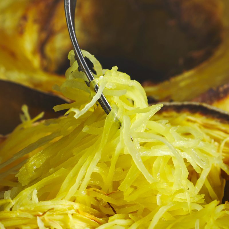 Cooked spaghetti squash
