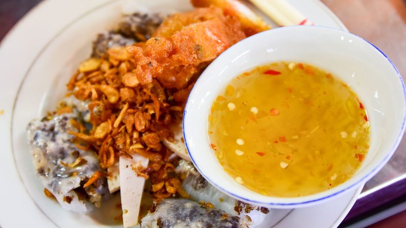 Vietnamese dish with fish sauce