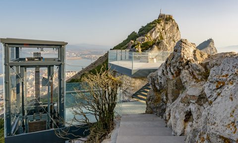 Gibraltar Skywalk elevator daytime