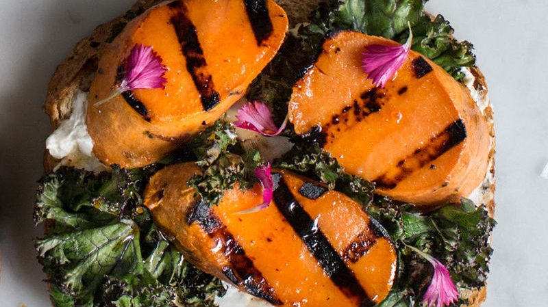 grilled sweet potato toast wicked healthy foods