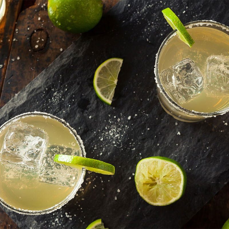 A pair of margarita cocktails