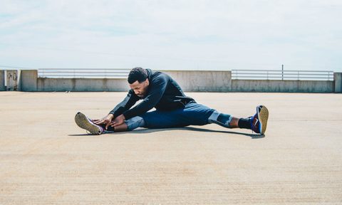 running stretching legs