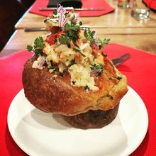 A lobster popover from Saltbrick Tavern.