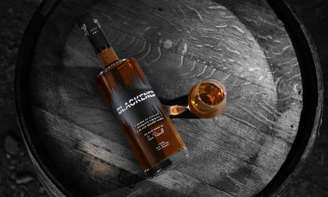 blackened whiskey bottle metallica