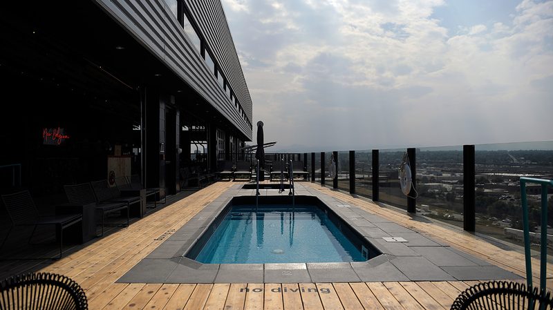 the woods rooftop bar