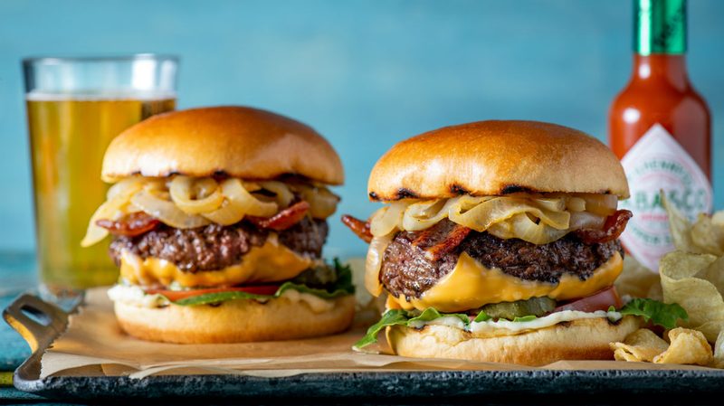 Upside Down Tabasco Butter Cheeseburger