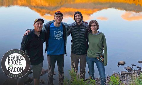 100 backpacking challenge podcast overlay