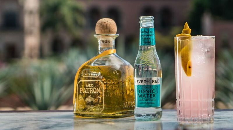 fever tree citrus tonic water patron tequila pink gin and tonic