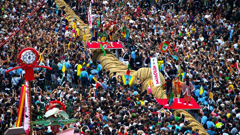 okinawa japan tug of war festival 1