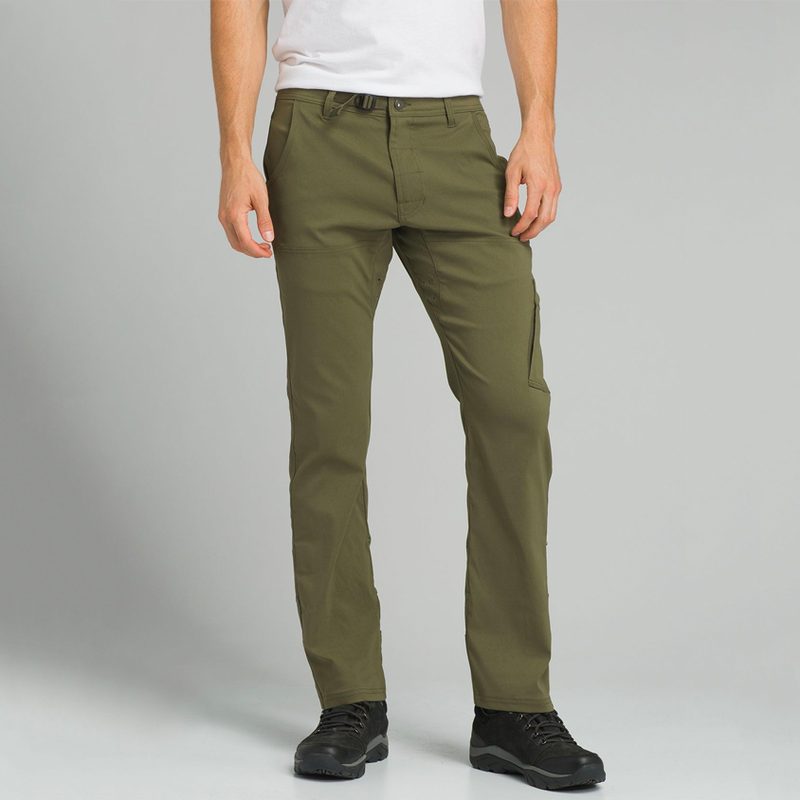 Prana Stretch Zion Straight Jeans partnered with sneakers and a white shirt.