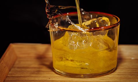 strega liqueur cocktail pour
