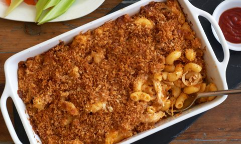 buffalo chicken mac n cheese casserole