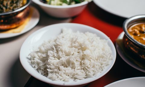 Cooked white rice