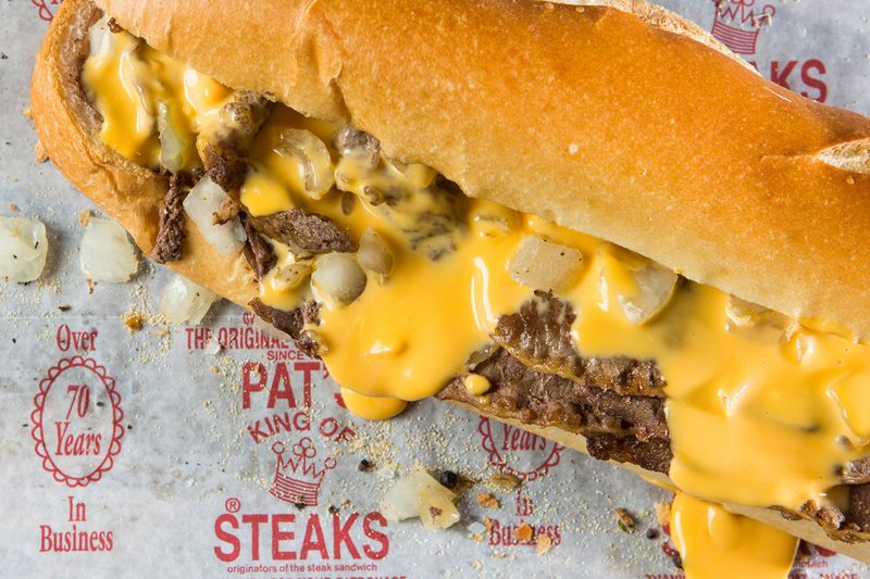 pat's king of steaks philly cheesesteak