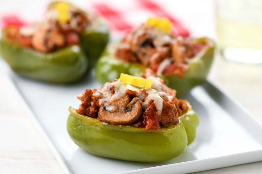 sausage and mushroom stuffed peppers