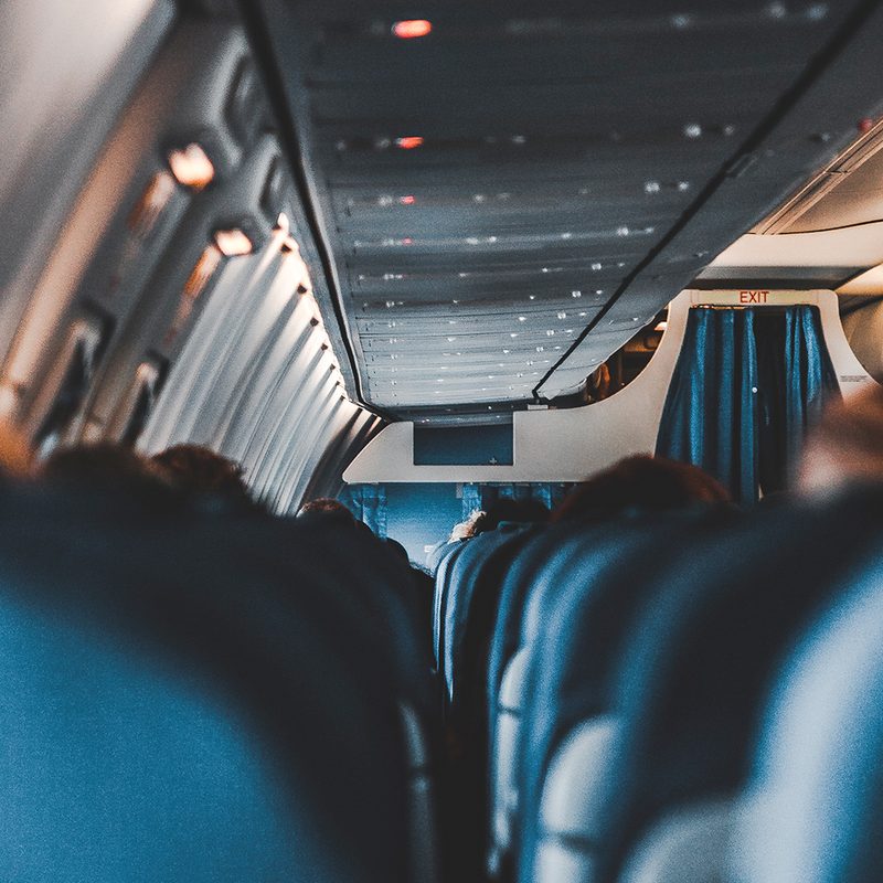 Inside of a plane