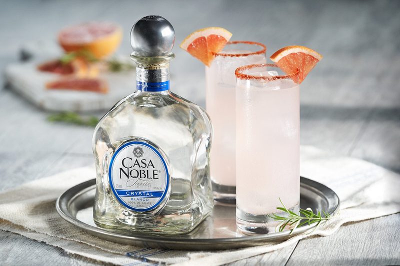 casa noble tequila blano crystal paloma cocktail