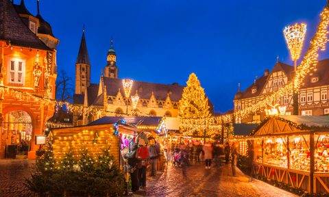 Christmas Market on the historic Market Square of Goslar, Germany