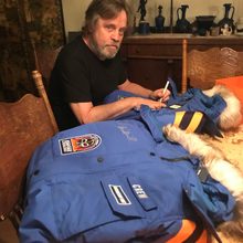 Columbia Star Wars Empire Crew Parka Set Photo - Mark Hamill Signing Parkas