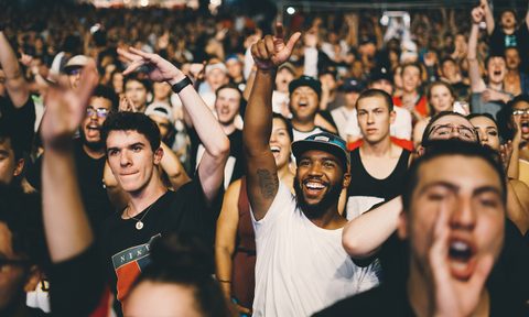 concert crowd fans cheer