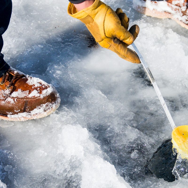 ice fishing basics everything you need to know about clearing the hole 6