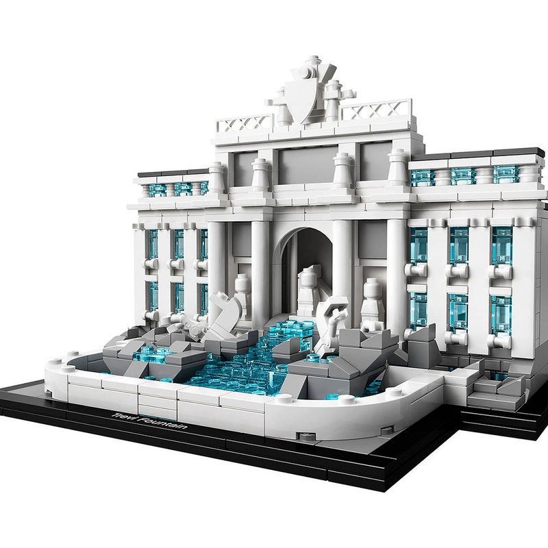 A completed model of the Lego Architecture Trevi Fountain.