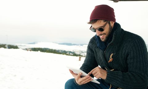 winter reading list man e book in the snow