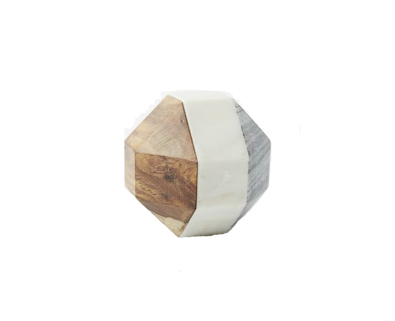 A West Elm Marble & Wood Object.