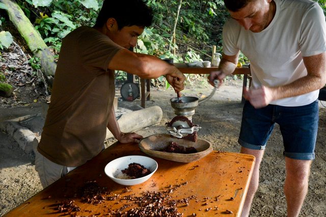 contiki tours me and we ecuador travel experience minga lodge chocolate making 4