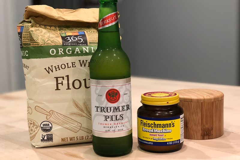 sourdough pilsner beer bread