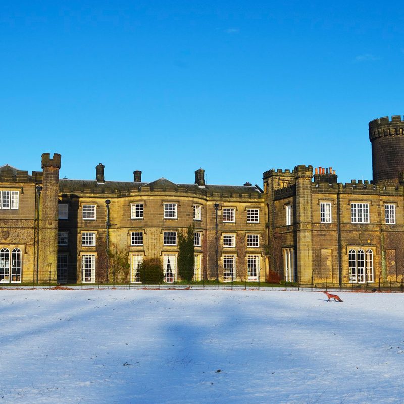 Exterior of Swinton Estate in Yorkshire, England