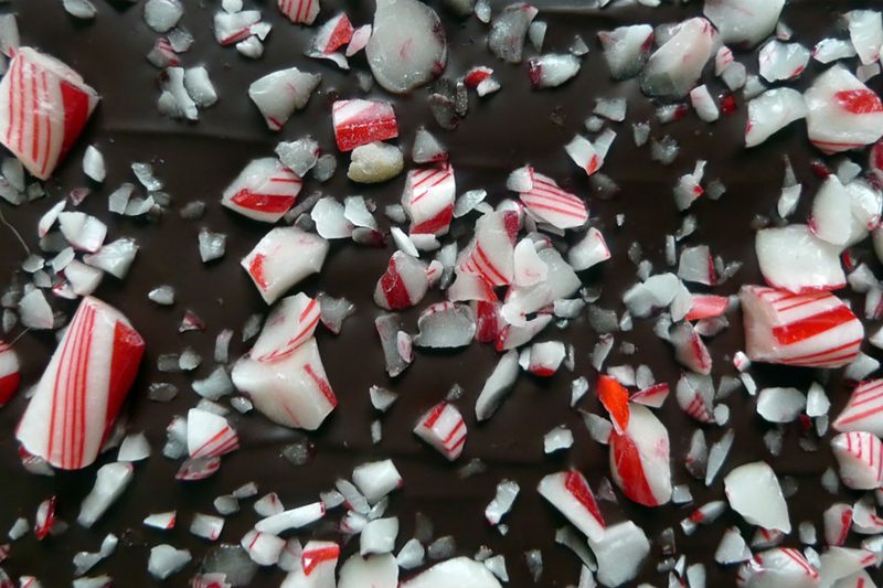 candy cane chocolate dessert