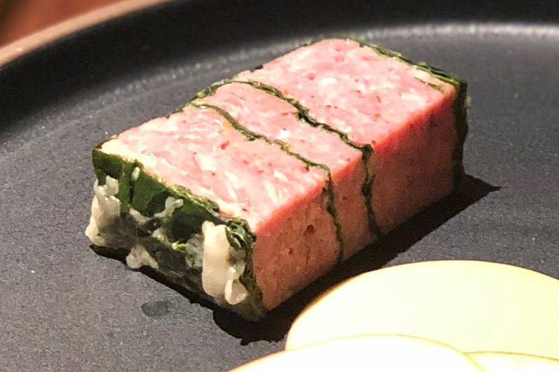 Kale-Wrapped Goose Sausage