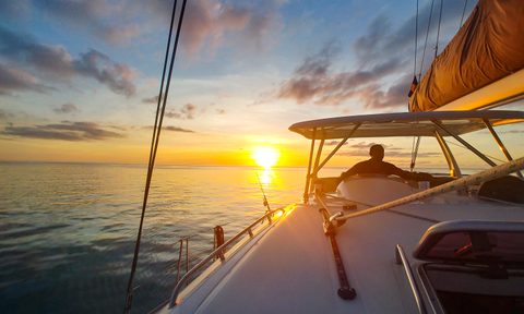 A sunset viewed from the west coast of Barbados.