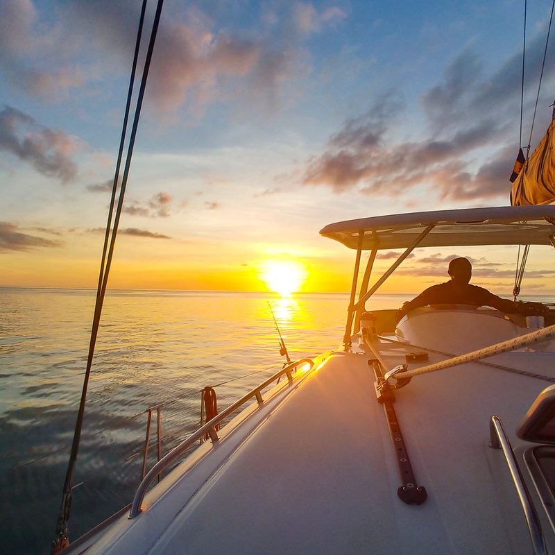 A sunset viewed from the west coast of Barbados.
