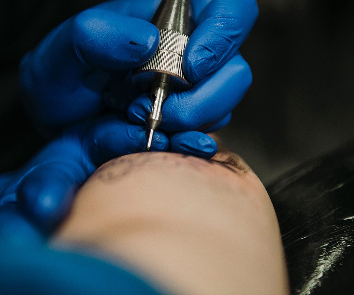 tattoo needle closeup