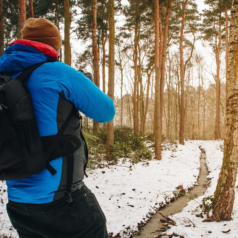 Winter camping hiking snow backpack gear