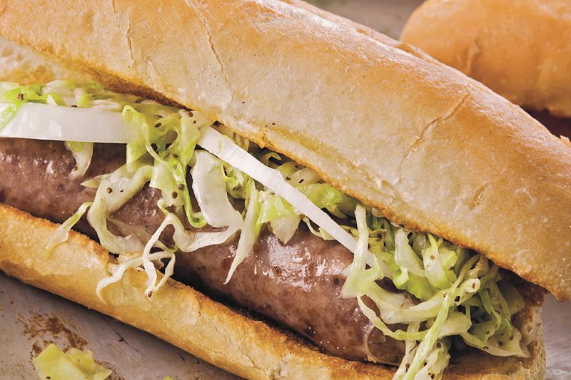 adam richman beer braised bratwurst