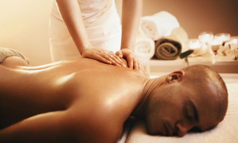 A man getting a massage.