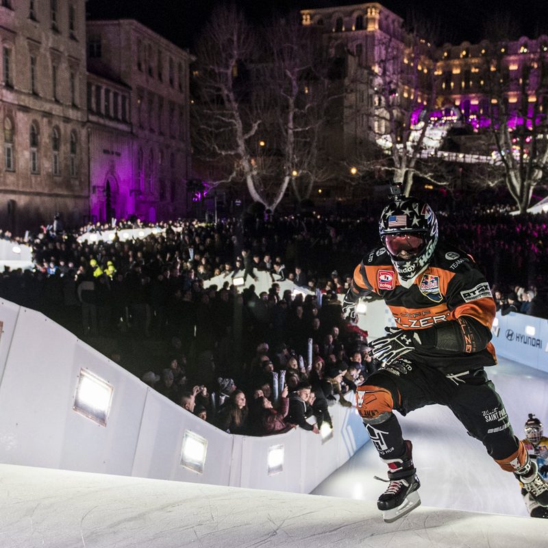 downhill ice cross racing red bull crashed cameron naasz usa