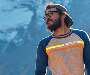 Guy wearing cotopaxi.