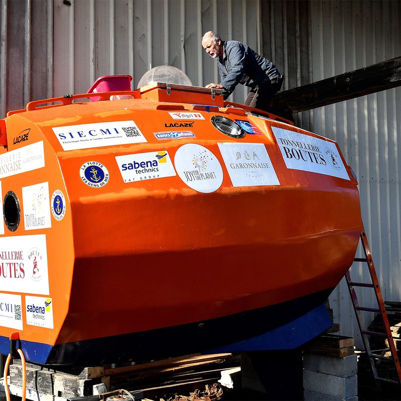jean jacques savin barrel atlantic ocean crossing the in an orange 1 getty images
