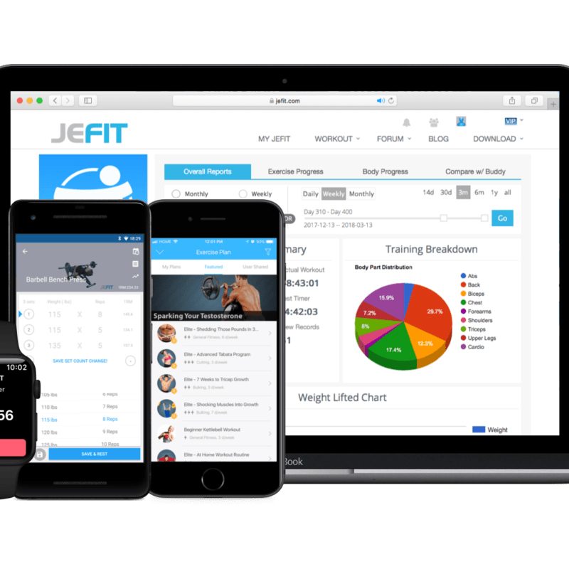 Jefit app devices.