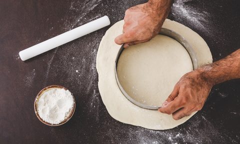 man baking